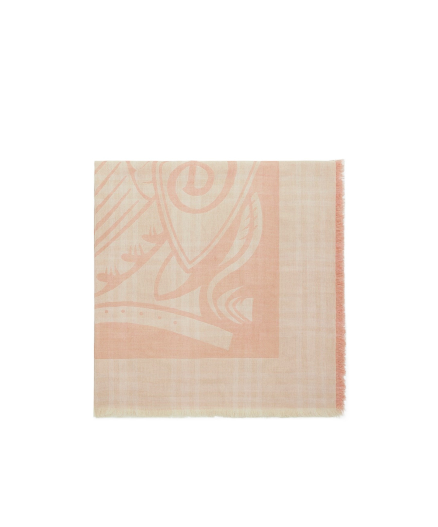 Burberry Ekd Check-pattern Scarf In Nude