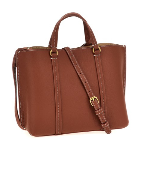Pinko Double Handle Shoulder Bag In Brown
