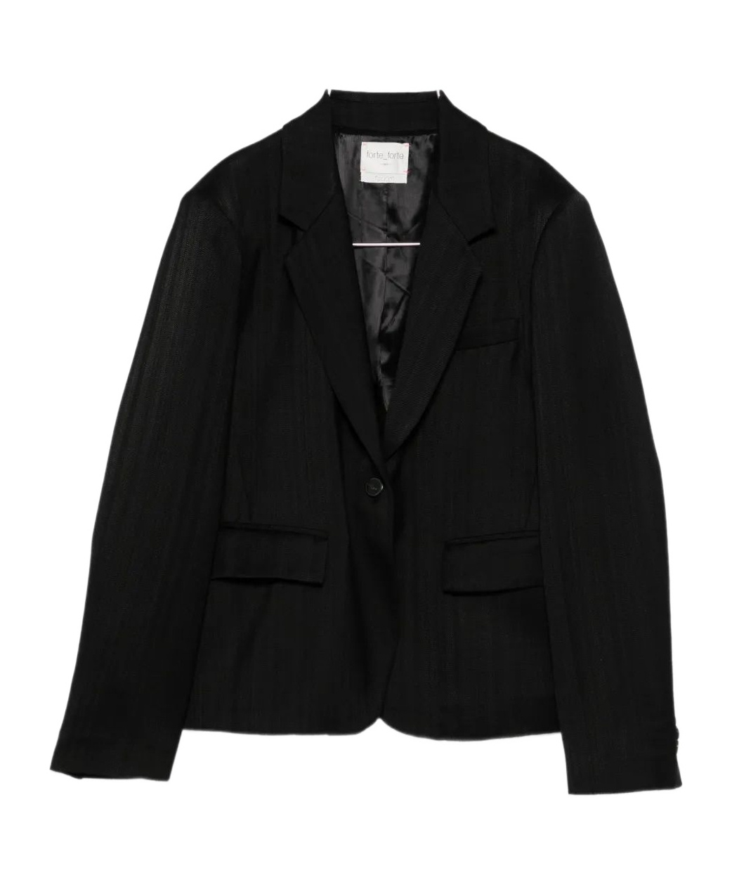 Forte Forte Pinstripe Single-breasted Blazer In Black
