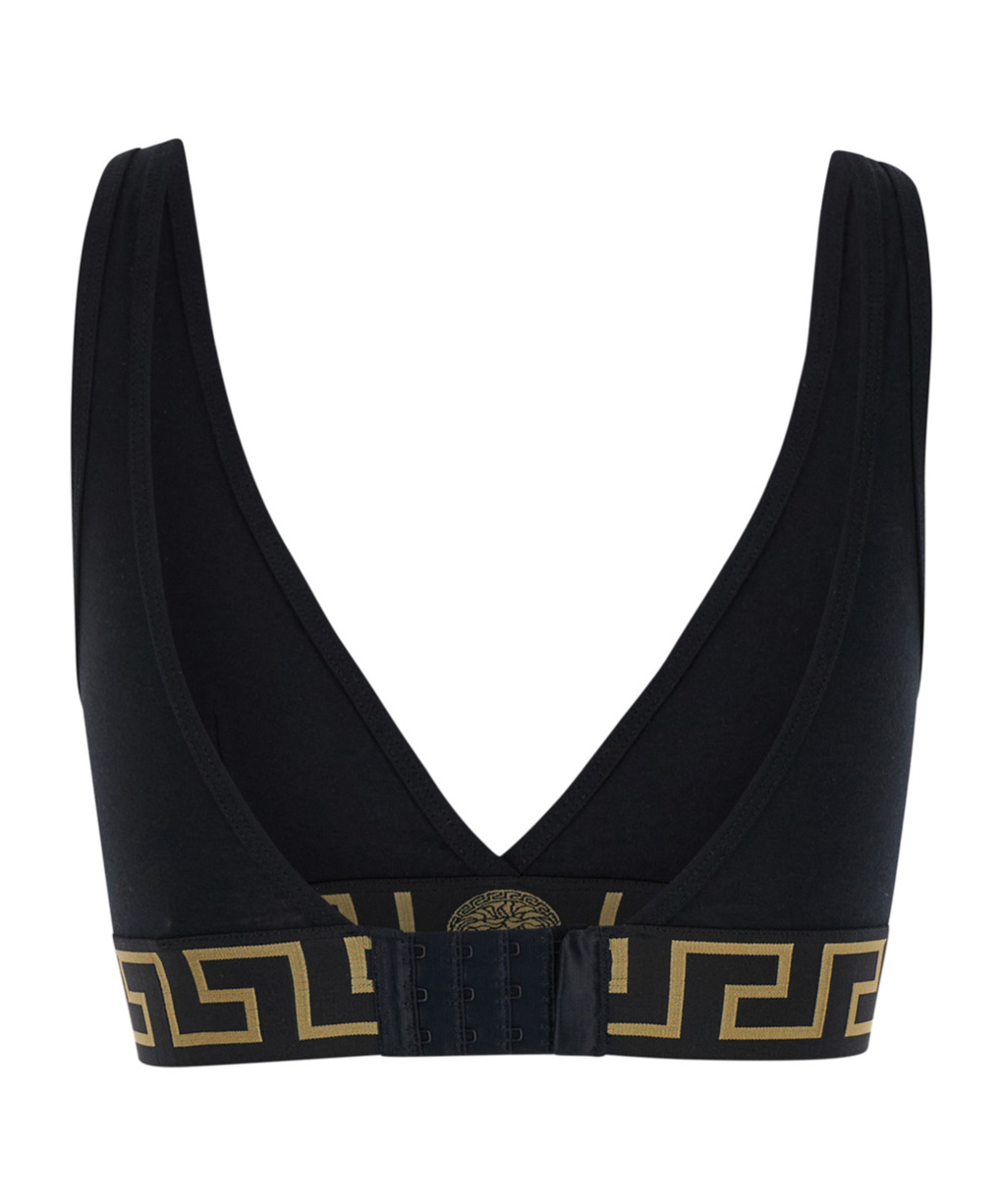 Versace Bra With Elastic Band Featuring The Greca Motif In White