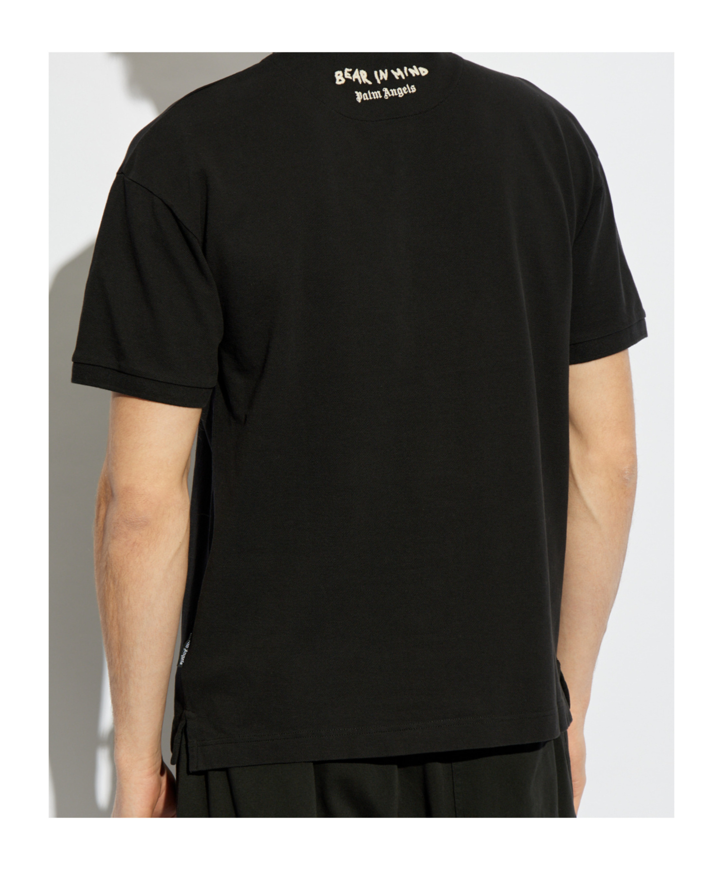 Palm Angels Bear In Mind Polo Shirt In Black