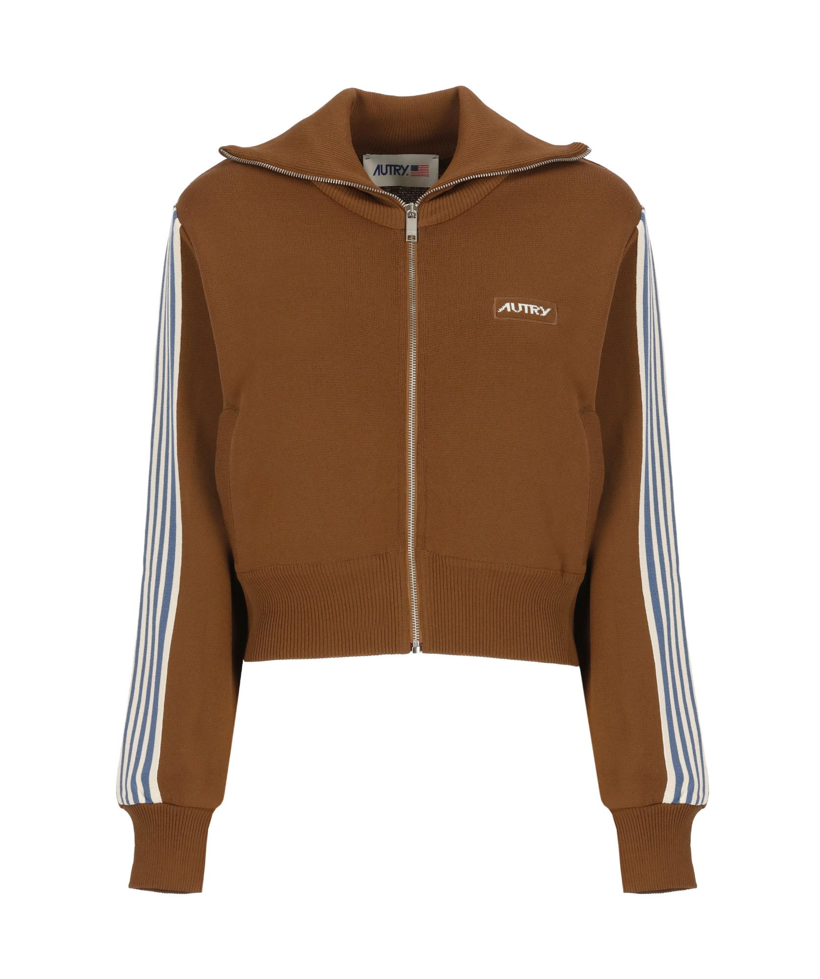Autry Logo-patch Jacket In Brown