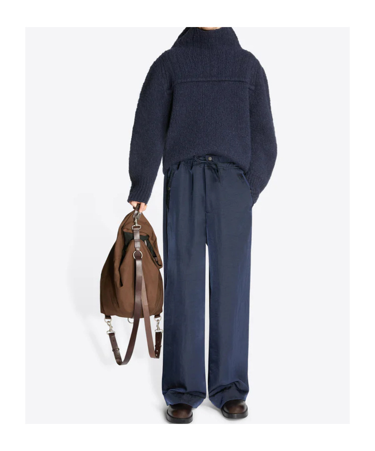 Dries Van Noten Drawstring Side-pocket Trousers In Blue