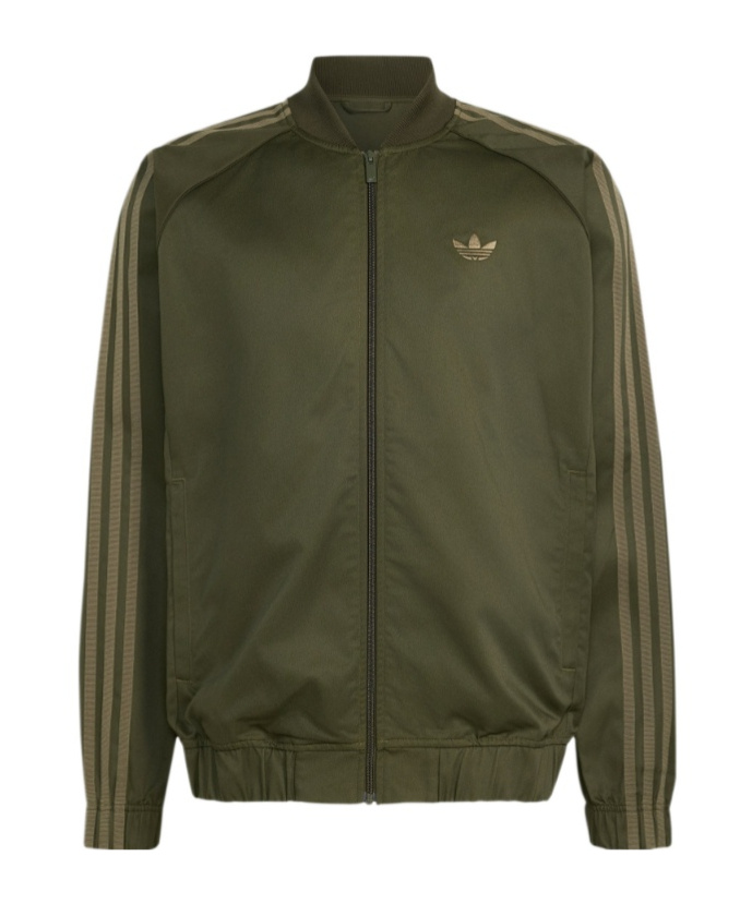 Adidas Originals Classic Twill Sports Jacket In Green