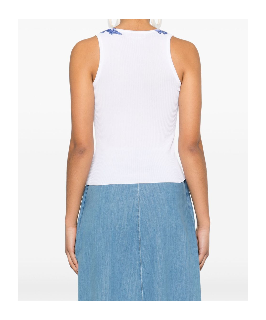 Ermanno Firenze Lace-detail Tank Top