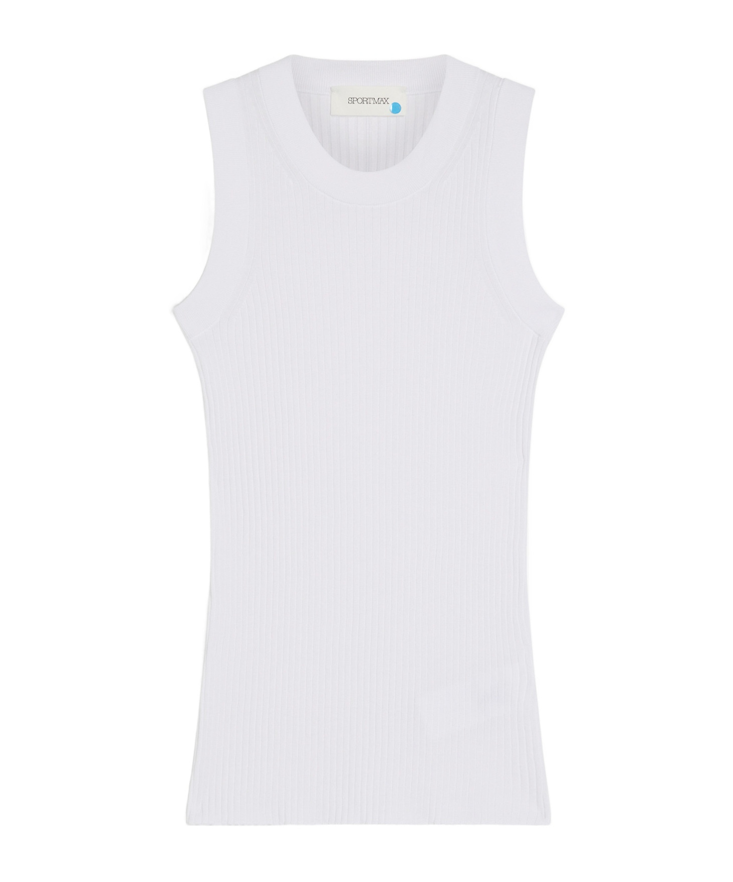 Sportmax Fine Rib Cotton Vest In White