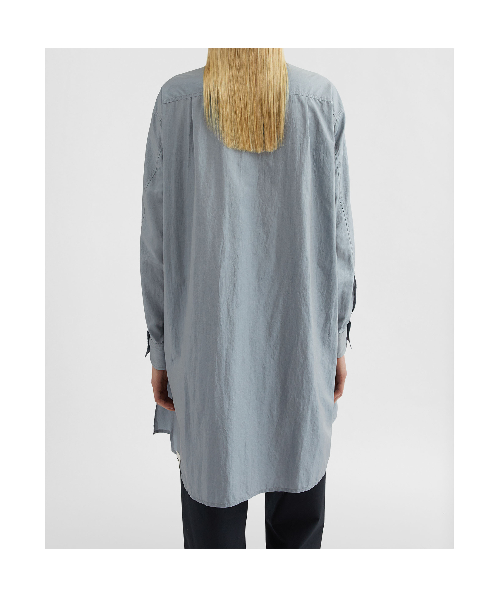 Jil Sander Buttoned Long Shirt In Gray