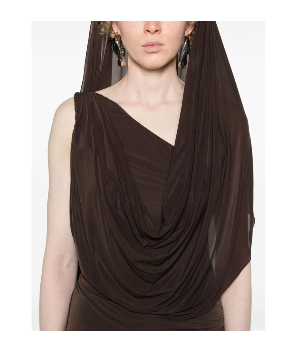 Attico Halterneck Open-back Maxi Dress In Black