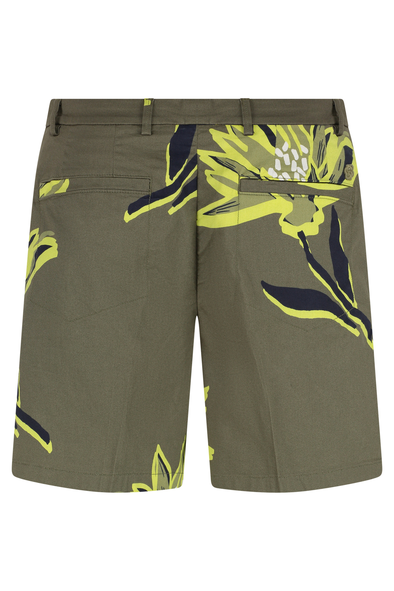 Hugo Boss Boss Cotton Bermuda Shorts In Green