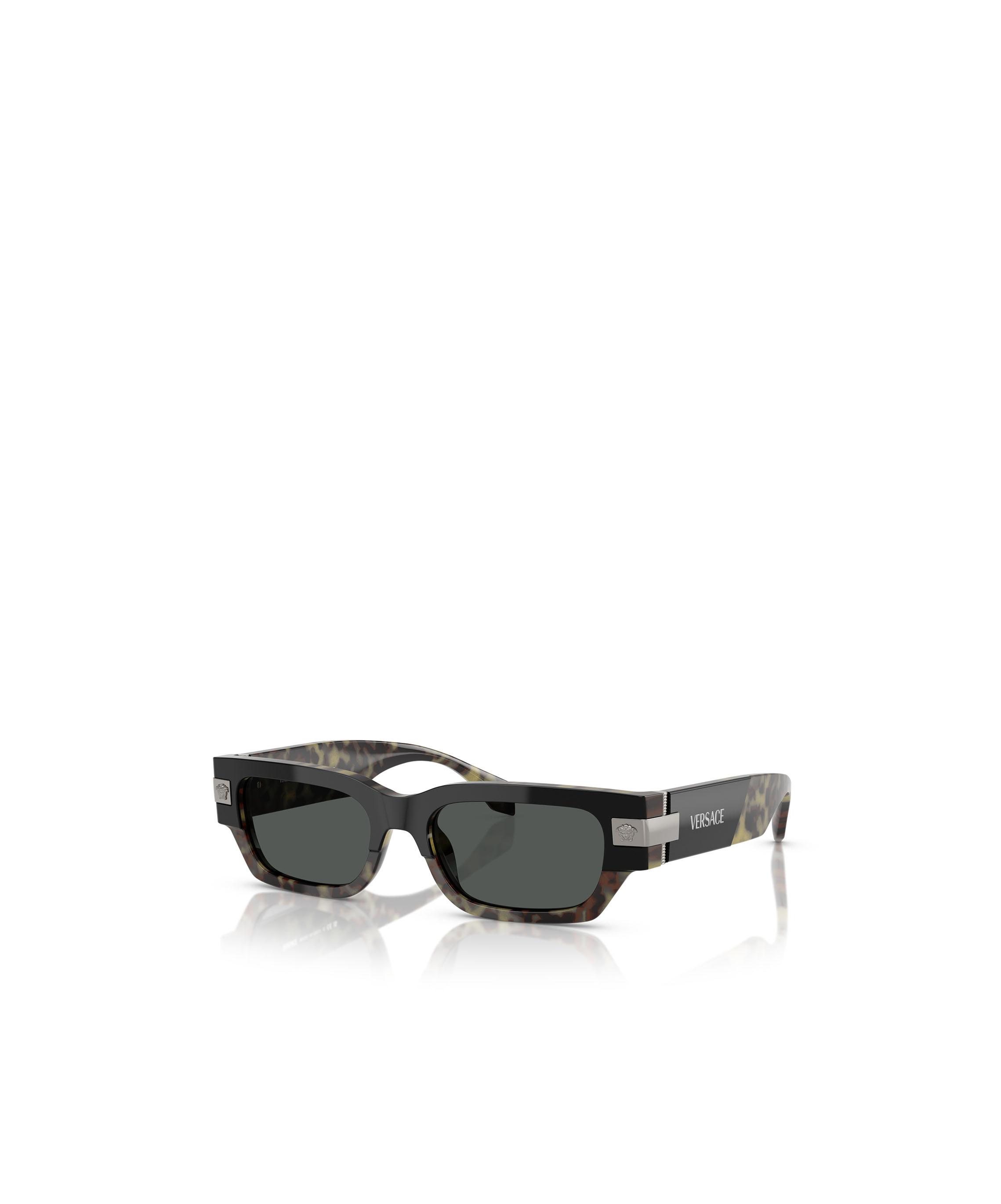 Versace Classic Rectangle-frame Sunglasses In Black