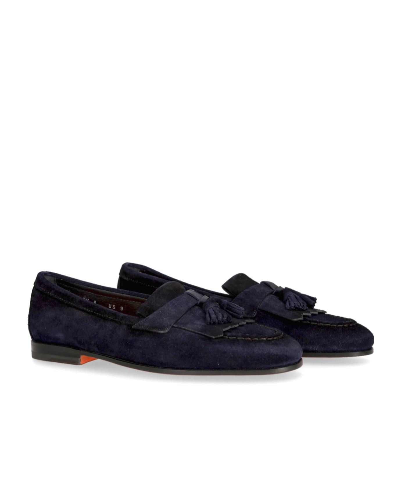 Santoni Round-headed Love Shoes In Black