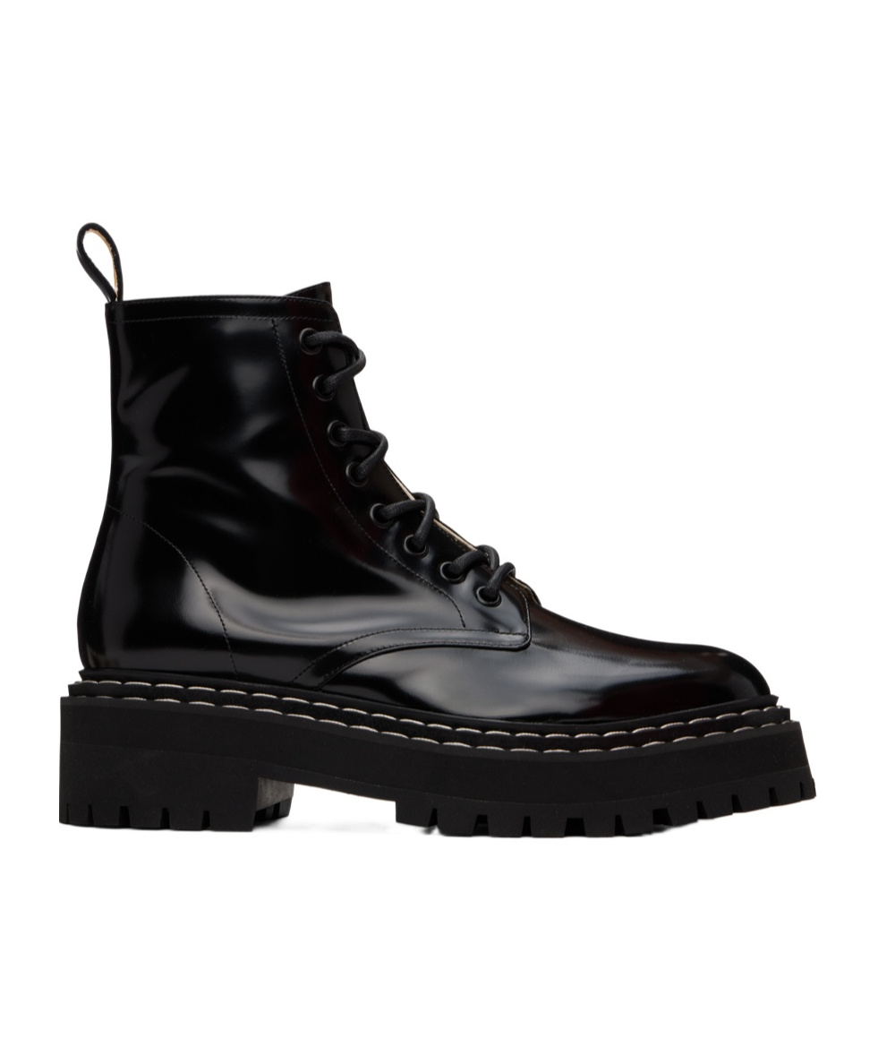 PROENZA SCHOULER SHORT BOOTS WITH RAISED SOLES AND LACE