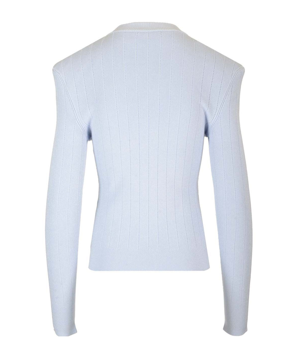 Shop Balmain Button-detailed Sweater In White