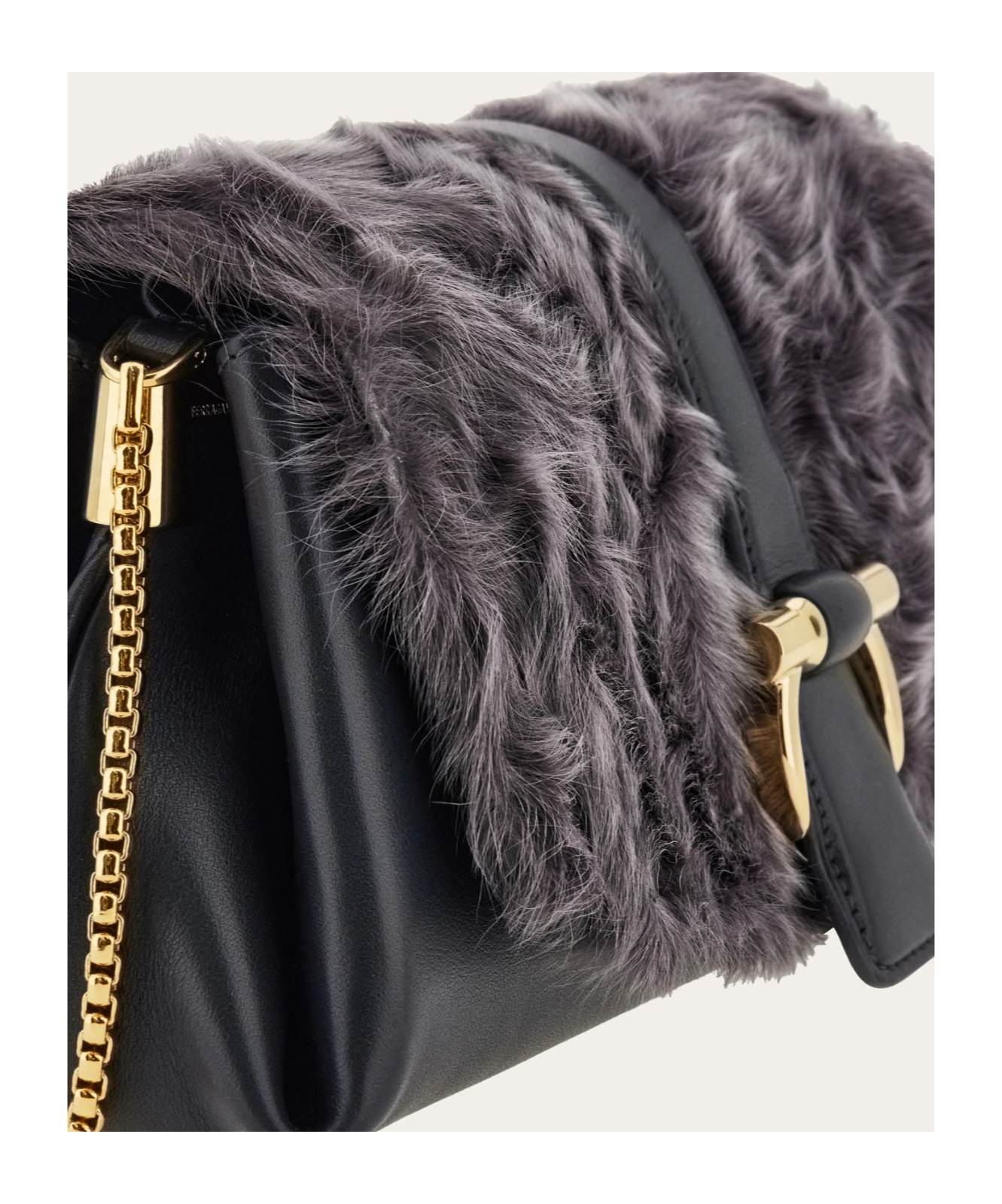 Ferragamo Front Flap Handbag (xs) In Gray