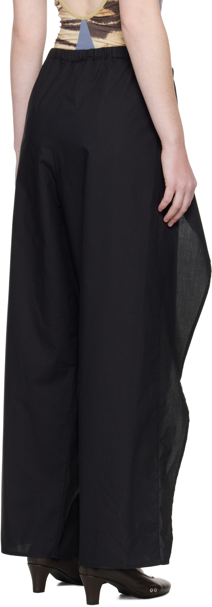 Baserange Decti Drawstring Trousers In Black