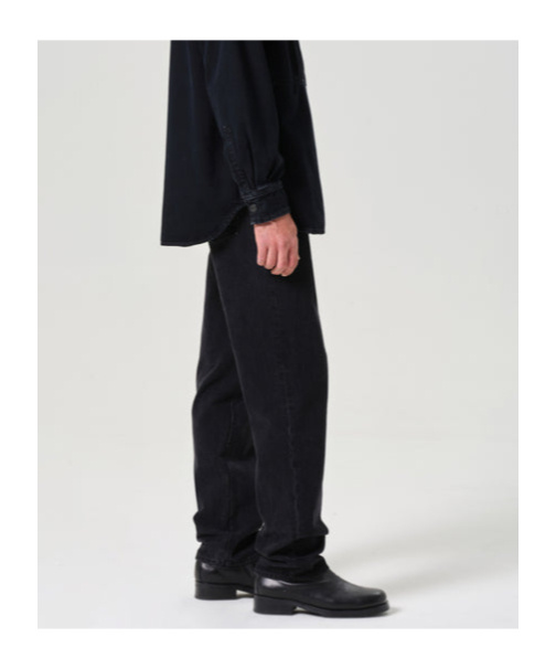 Agolde Belt-loop Jeans In Black