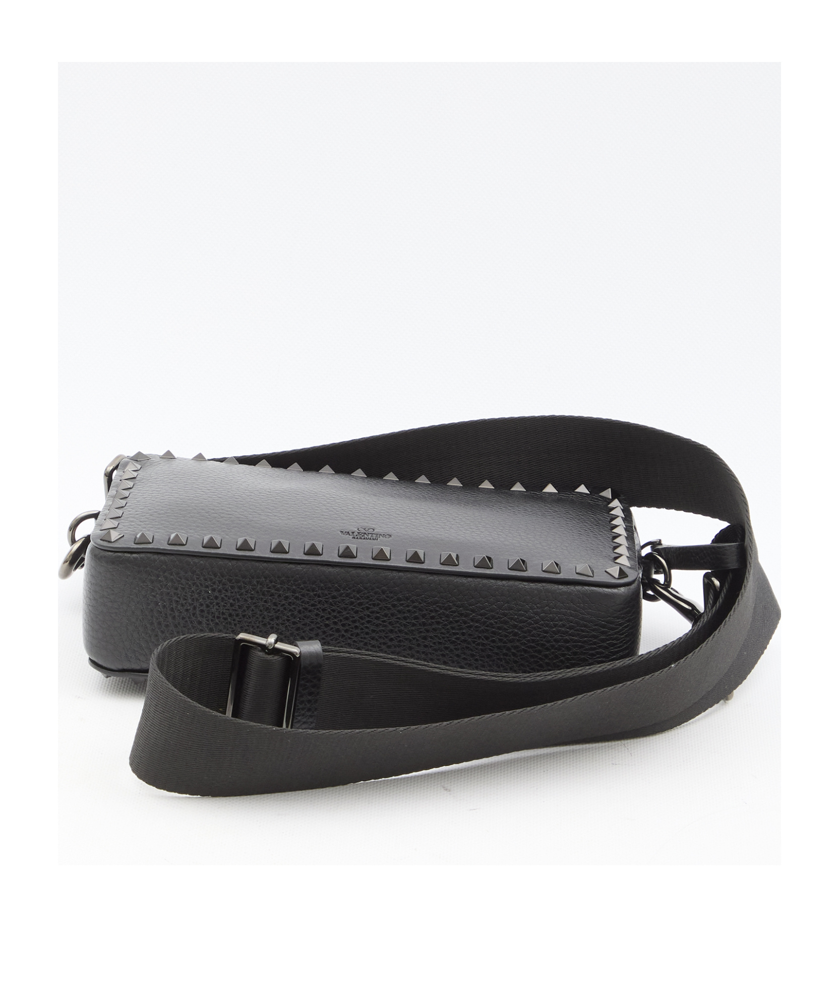 Valentino Rockstud-embellished Messenger Bag In Black