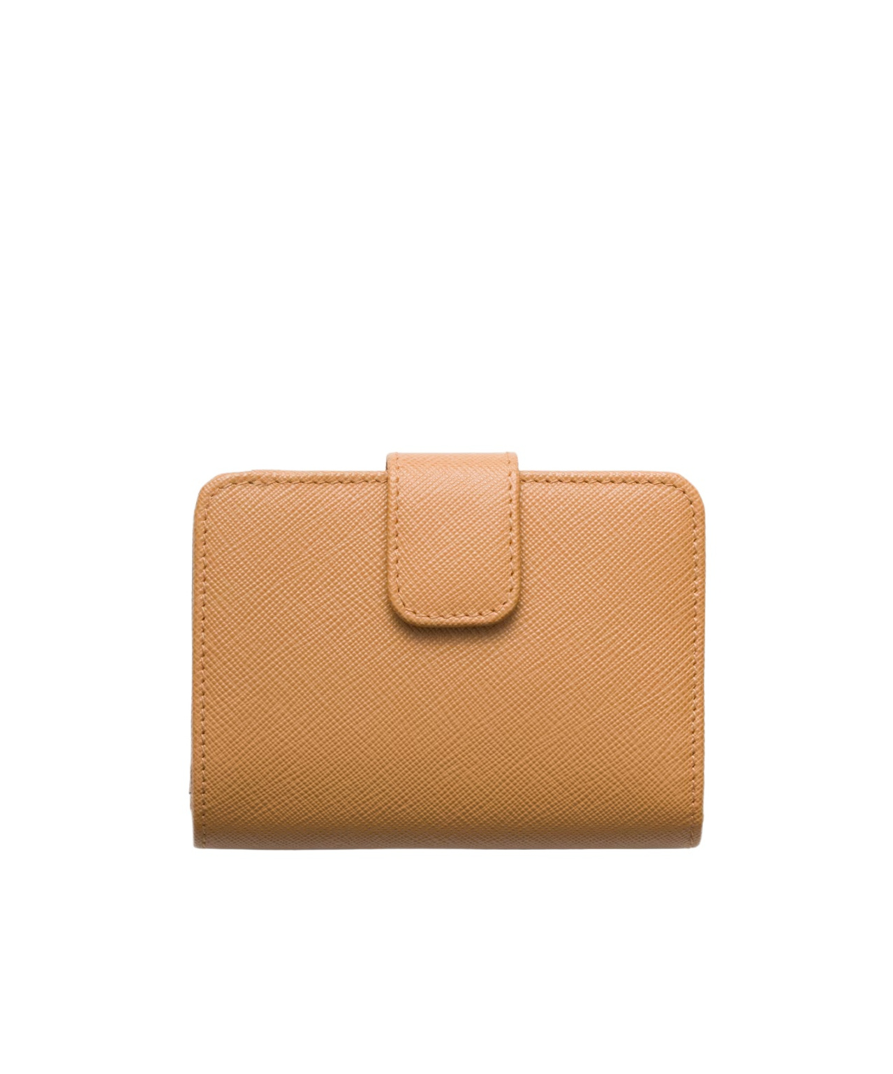 Prada Saffiano Leather Wallet In Nude