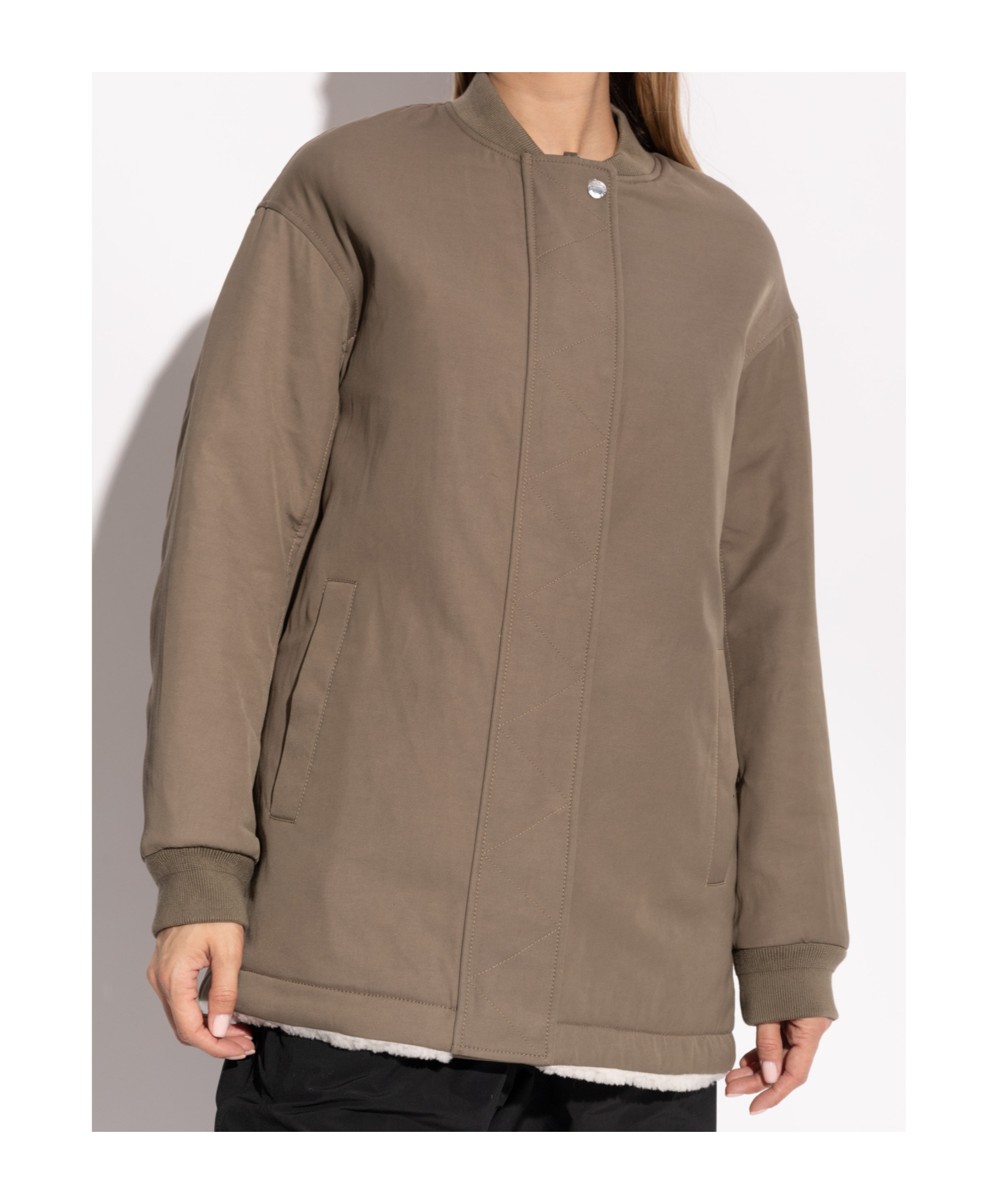 Shop Yves Salomon Reversible Coat In Brown