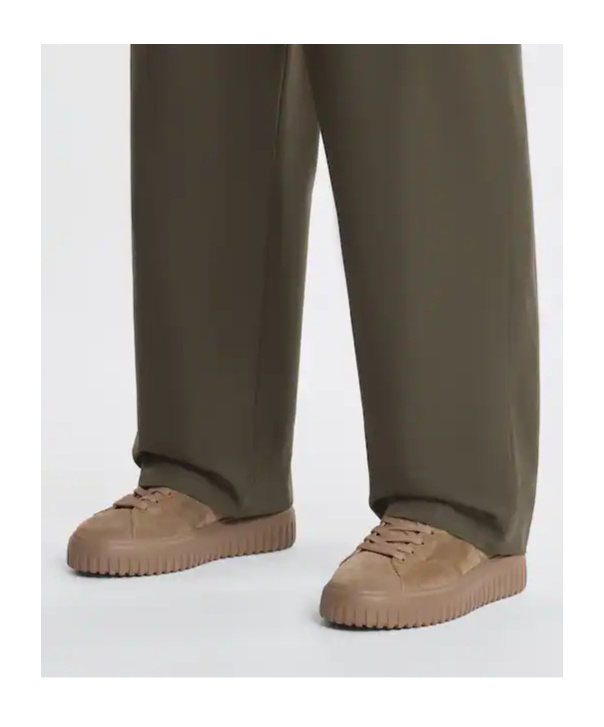 Hogan H Stripes Allacciato H Sneakers With Suede Upper And Rubber Sole In Brown
