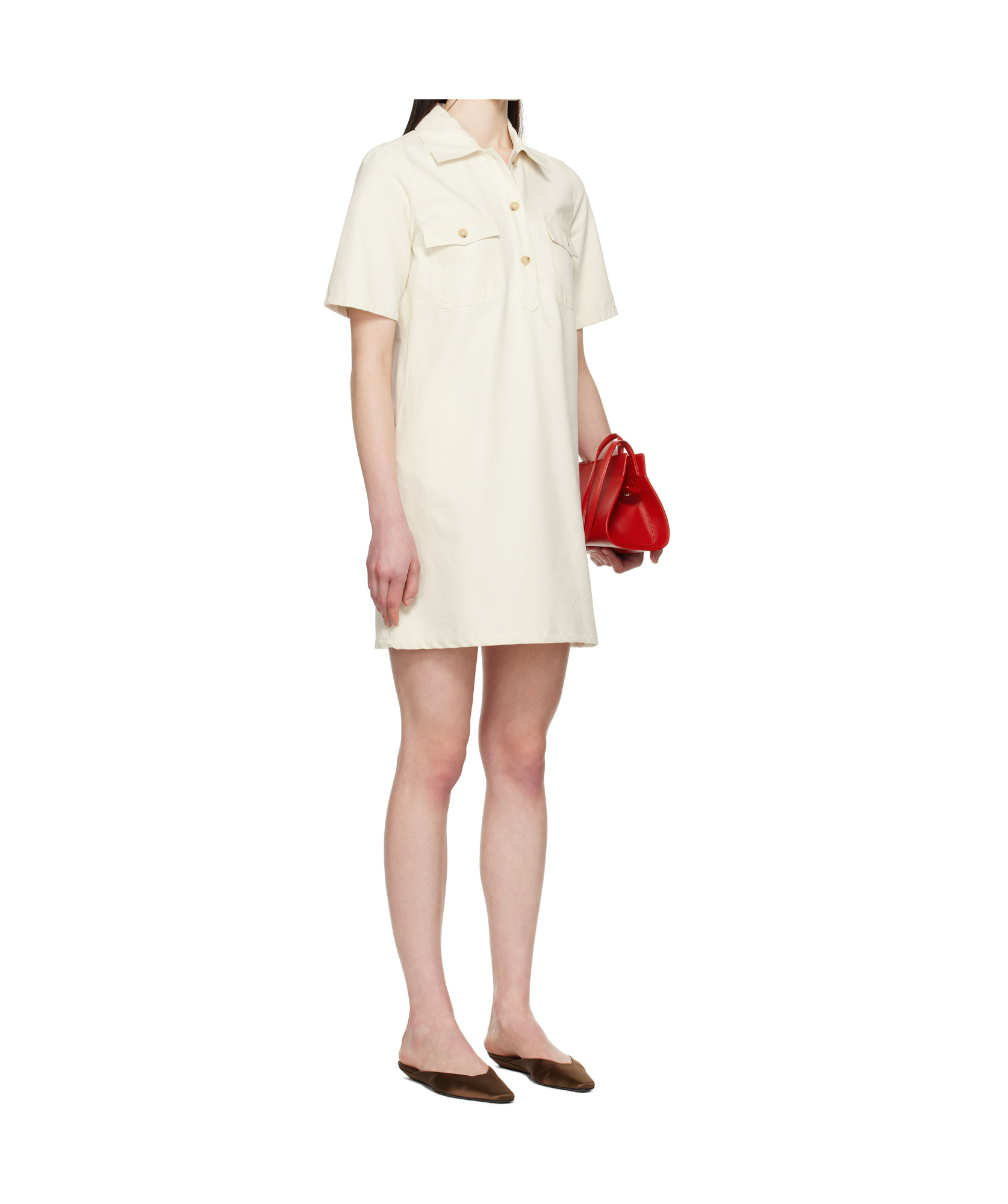 Apc Off-white Selia Minidress In Off-white