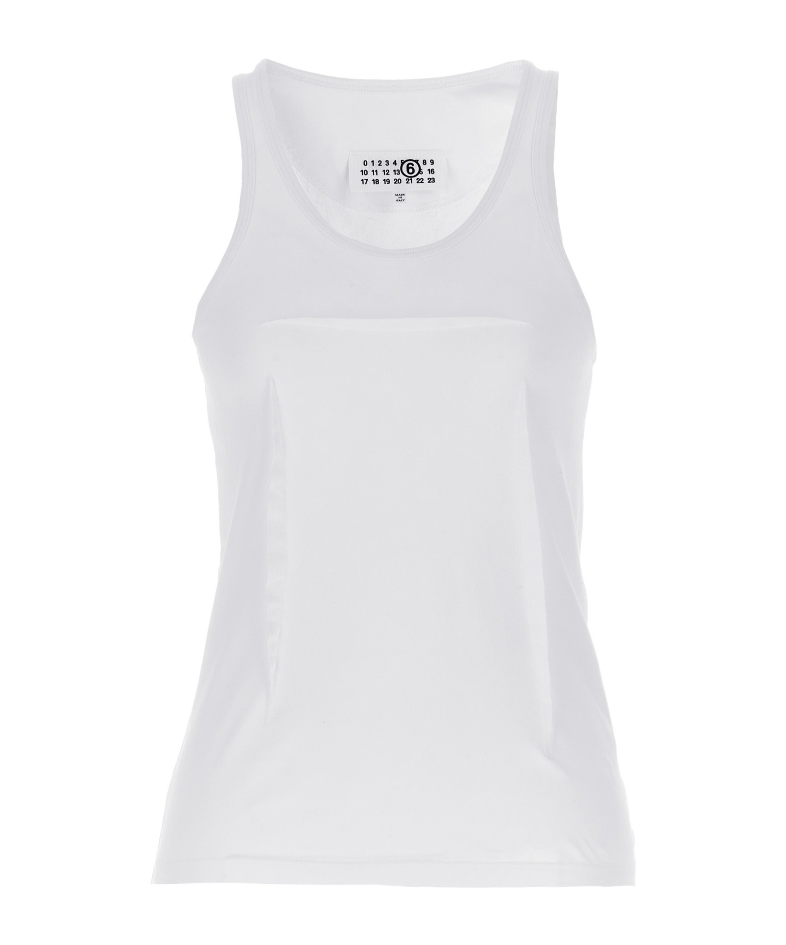 Mm6 Maison Margiela Tank Top Ruffles Tops White In White