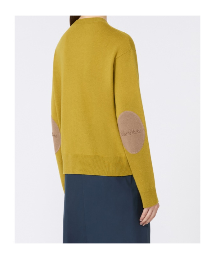Max Mara Long-sleeved Sweater In Yellow
