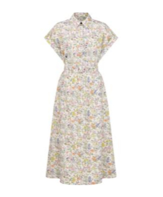 Dior Mid-length Belted Shirtdress In Multi