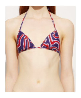 Pucci Labirinto Print Triangle Bikini Top In Multi