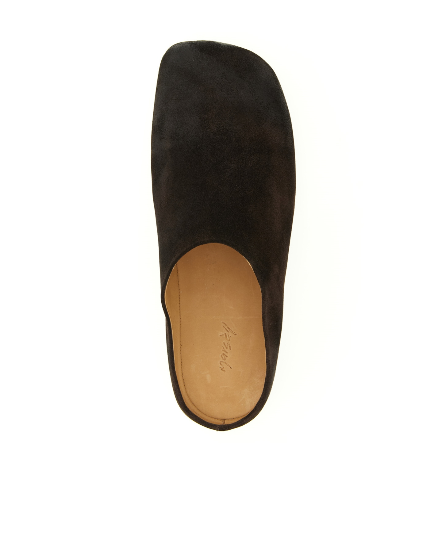 Marsèll Passo Suede Square Toe Flat Sandals In Black