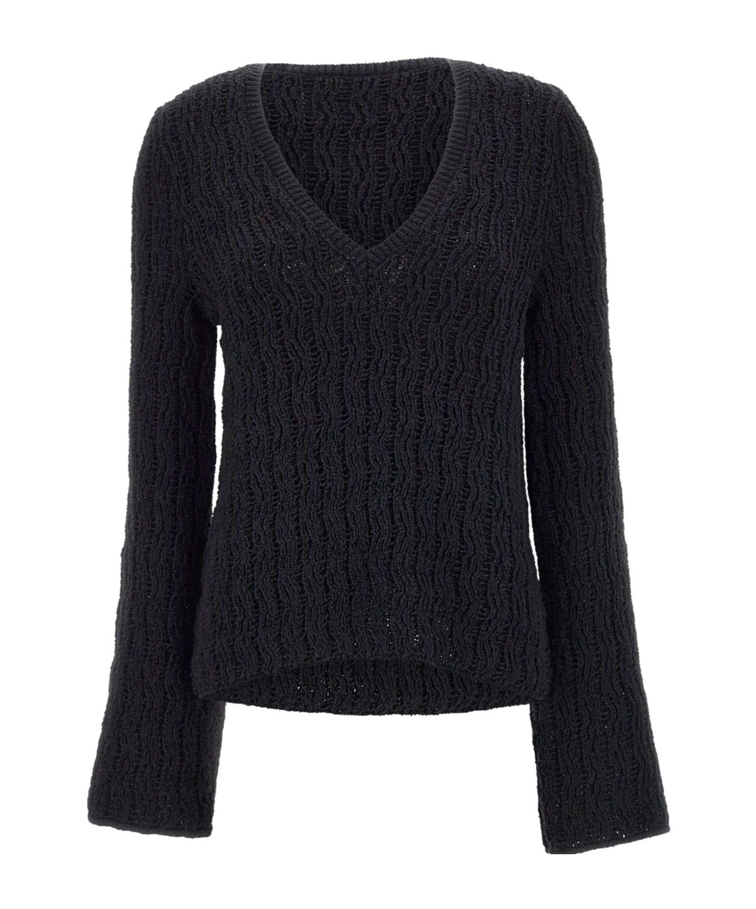 Shop Loulou Studio Komo V-neck Sweater In Black
