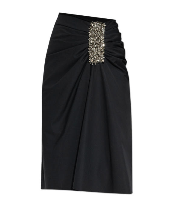 Dries Van Noten High Waist Skirt In Blue