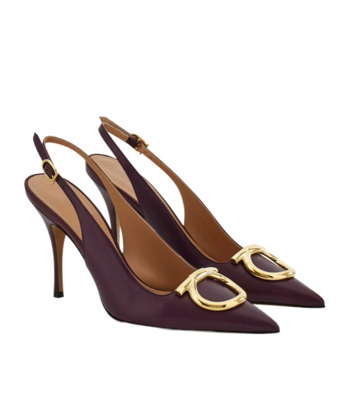 Ferragamo Sara Pointed Toe Slingback Pump In Animal Print