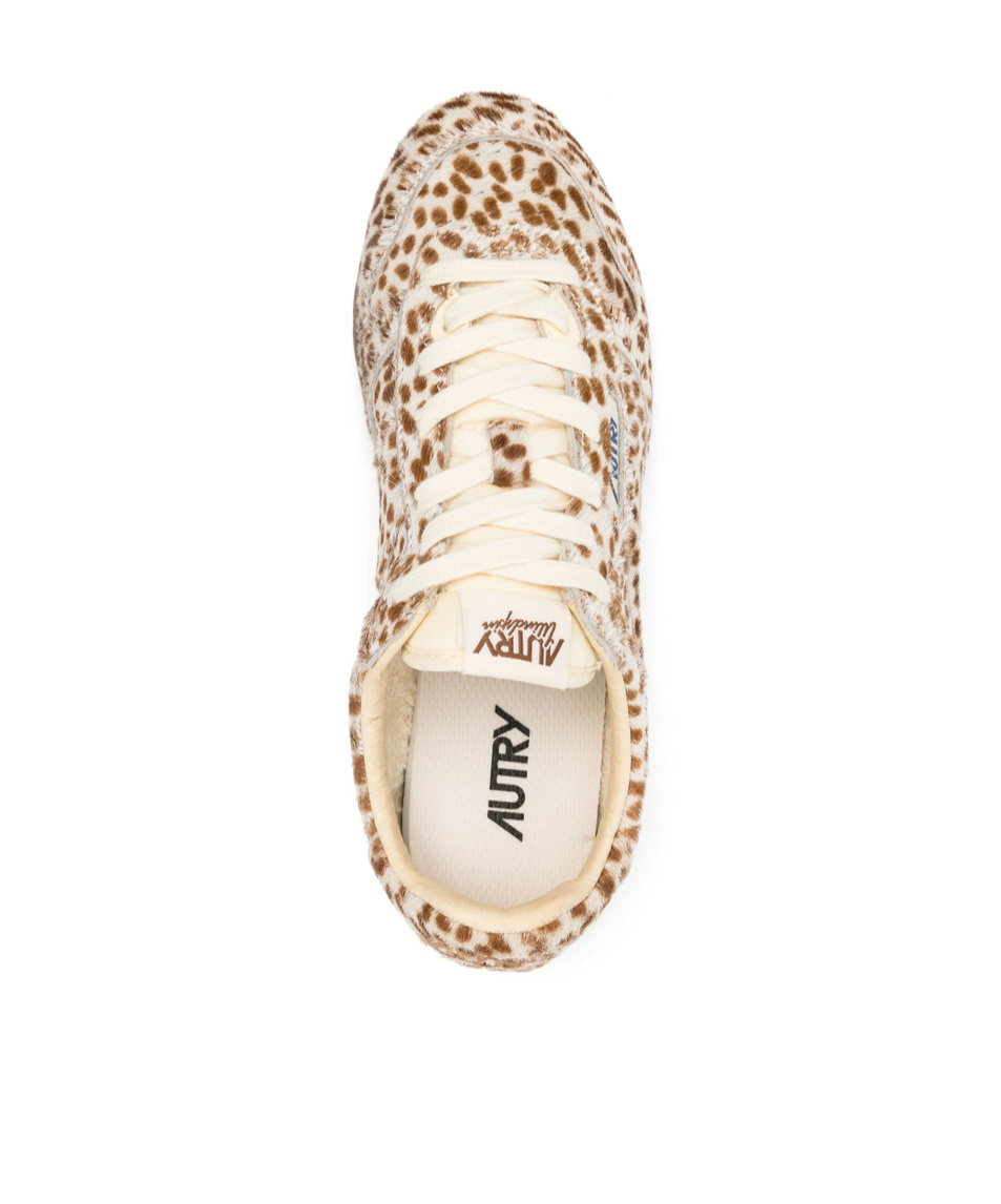 Autry Windspin Sneakers In Animalier Pony Skin