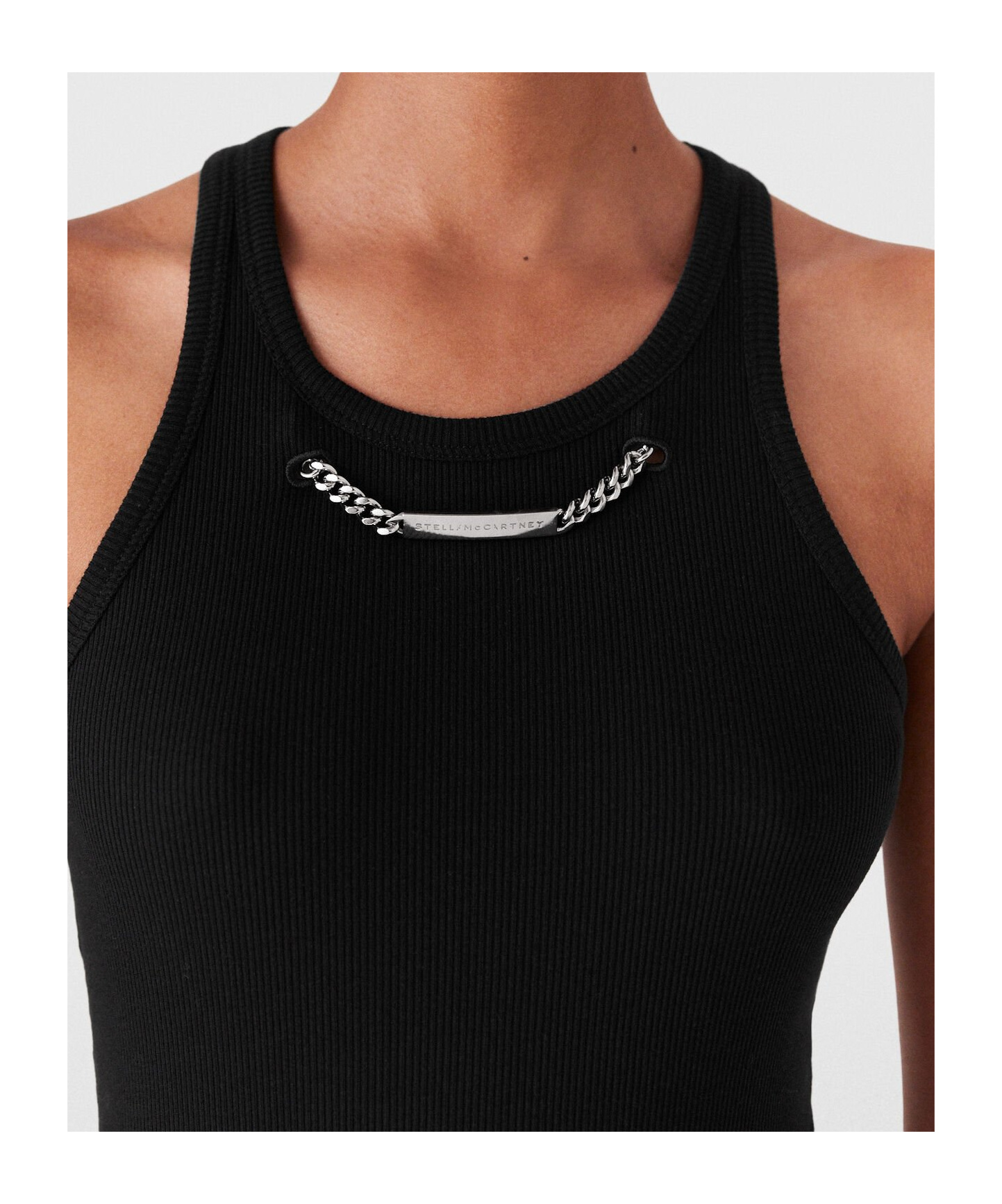 Stella Mccartney Chain Tank Dress In Black