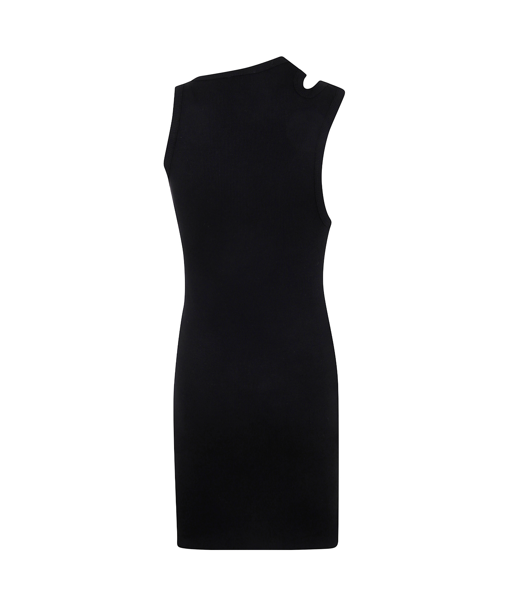 Versace Jeans Logo-buckle Midi Dress In Black