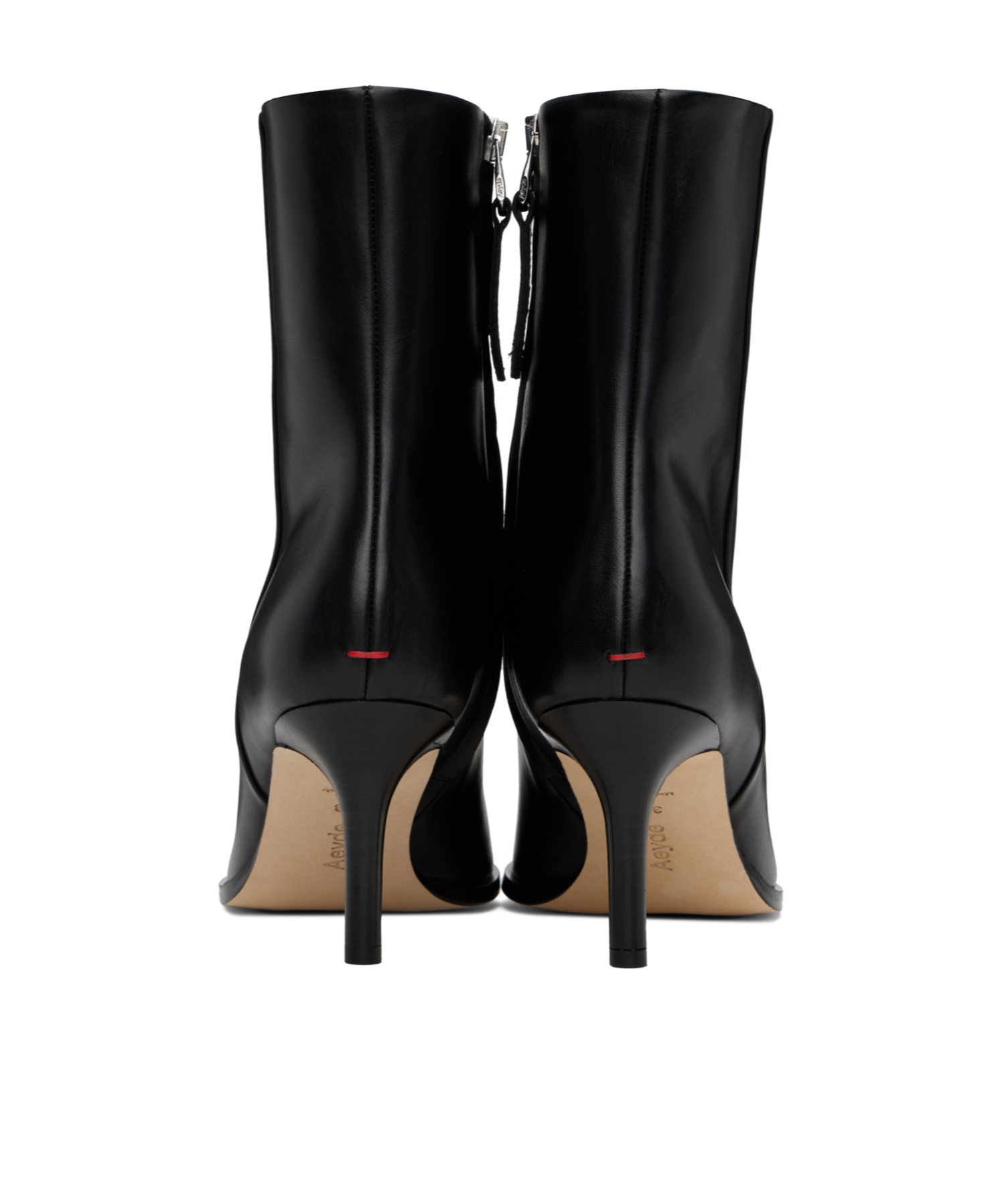 Aeyde Pointed Short Boots In Black