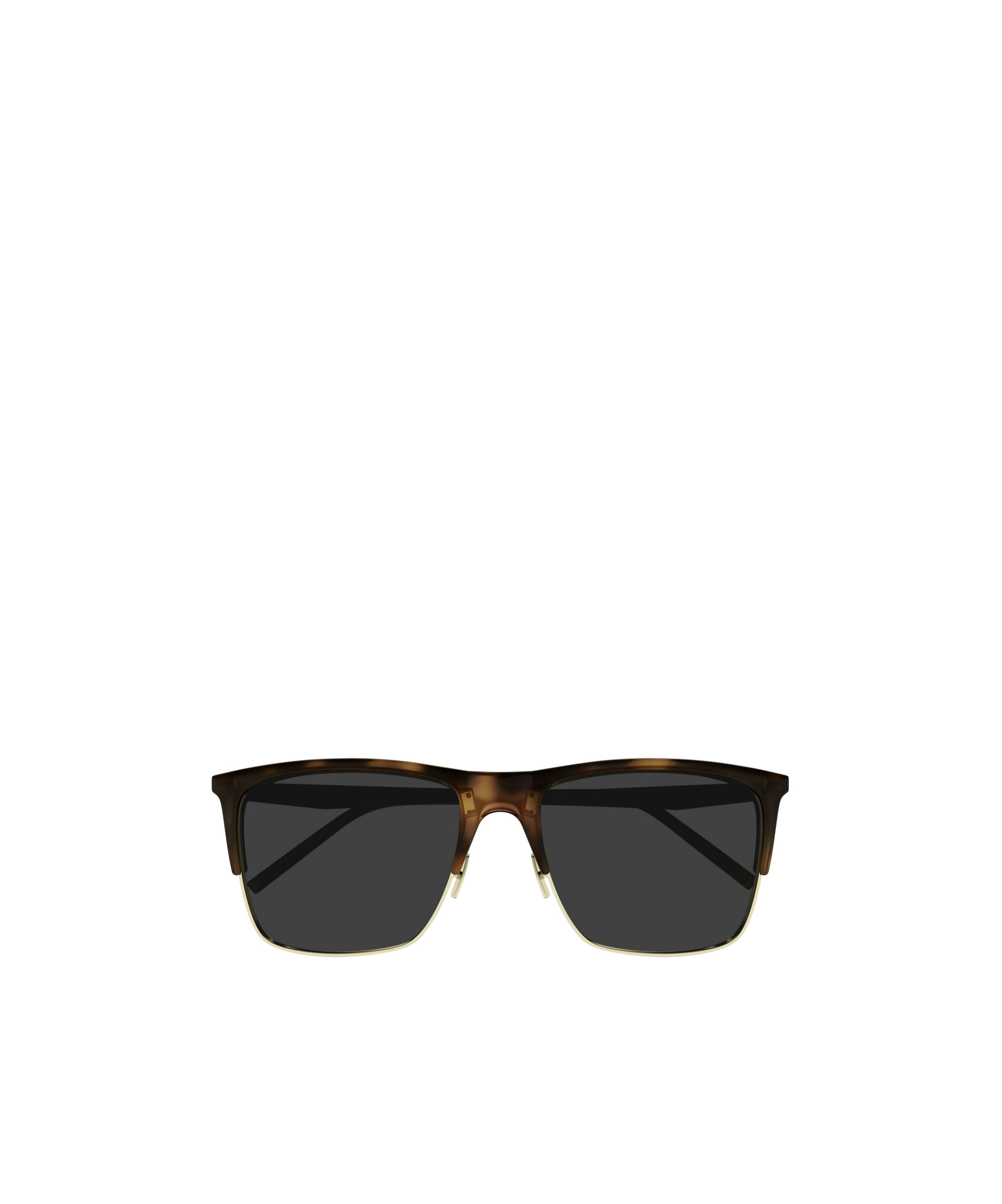 Saint Laurent Half-frame Sunglasses In Black
