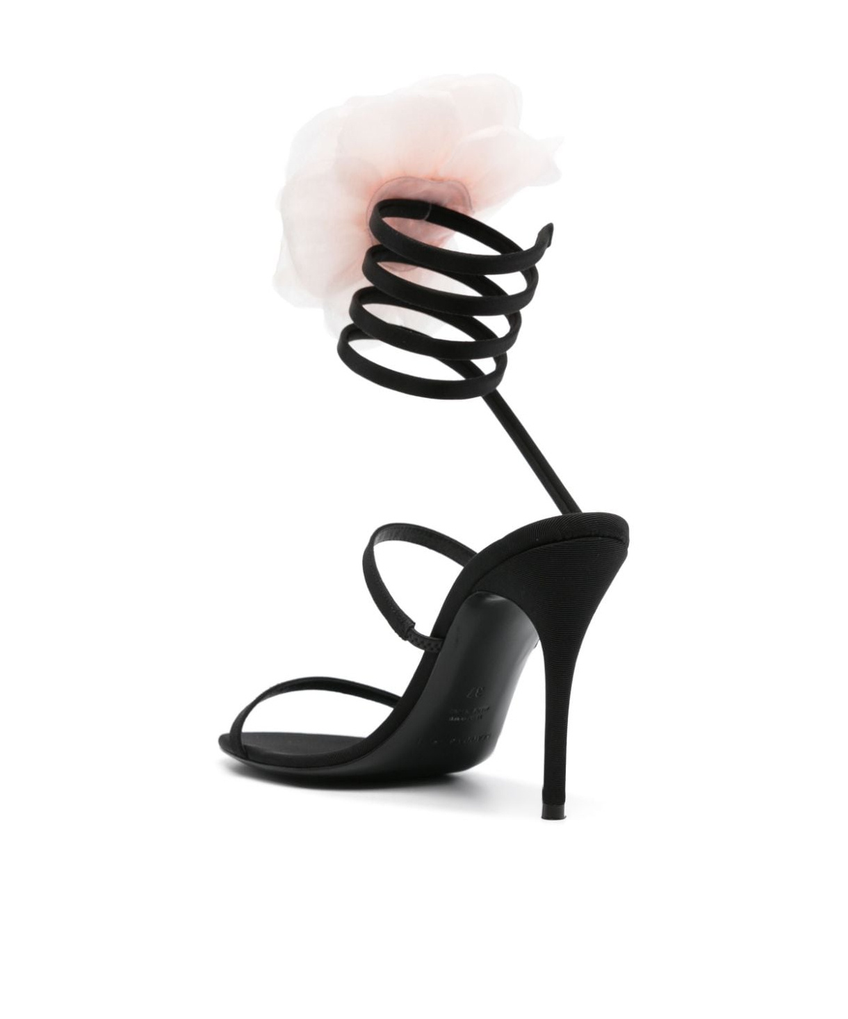 Magda Butrym 110mm Floral-appliqué Sandals In Black
