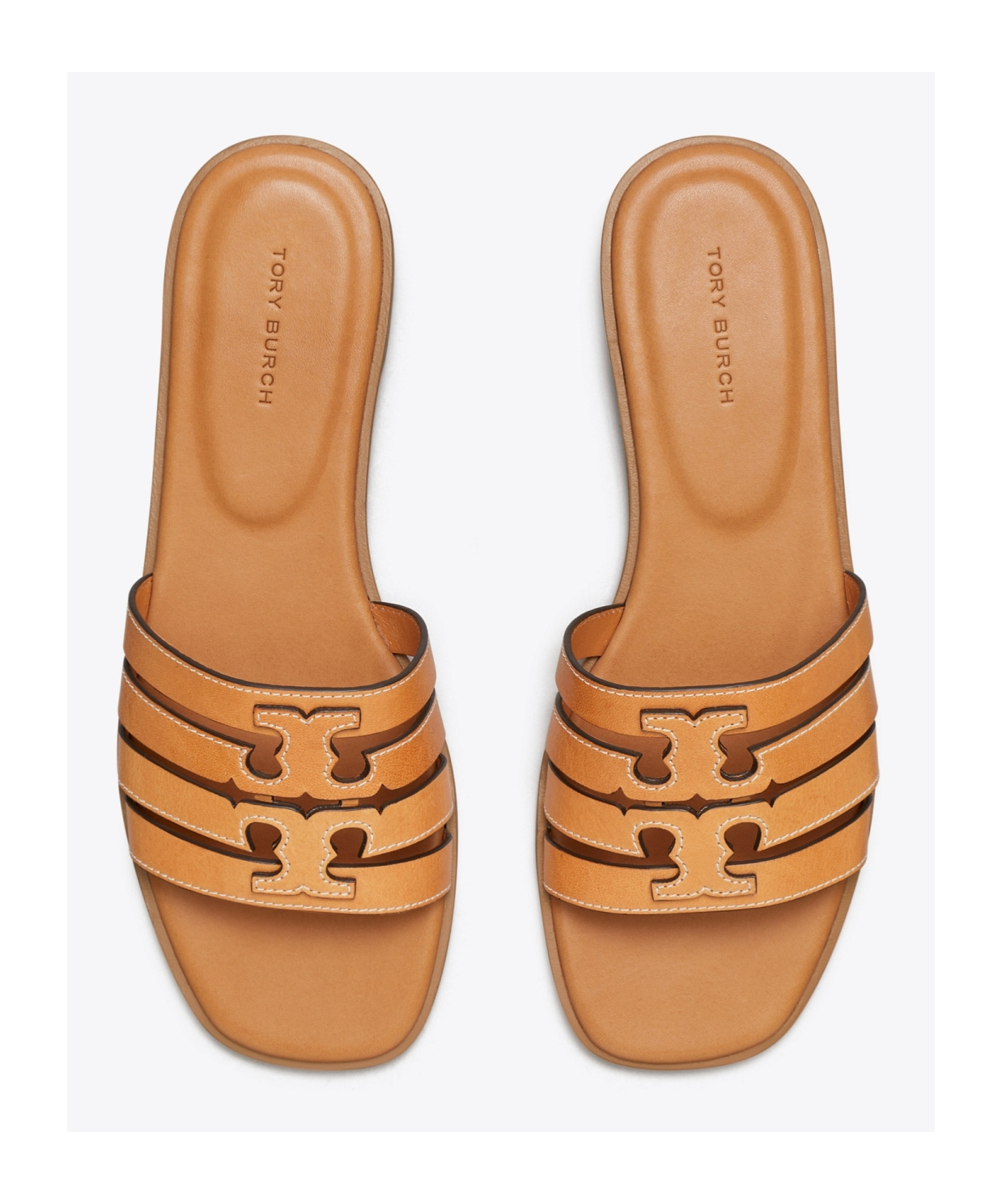 Shop Tory Burch Ines Cage Slides In Brown
