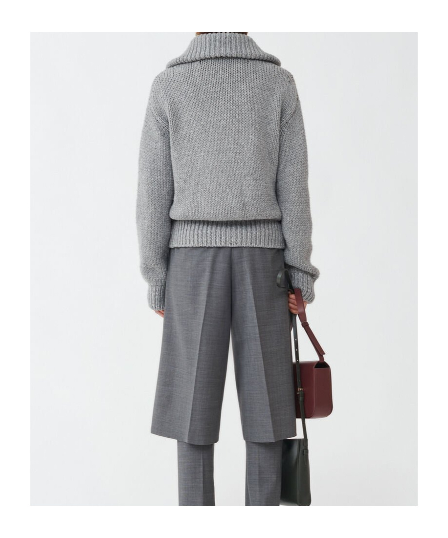 Shop Fabiana Filippi Platinum Cardigan In Gray