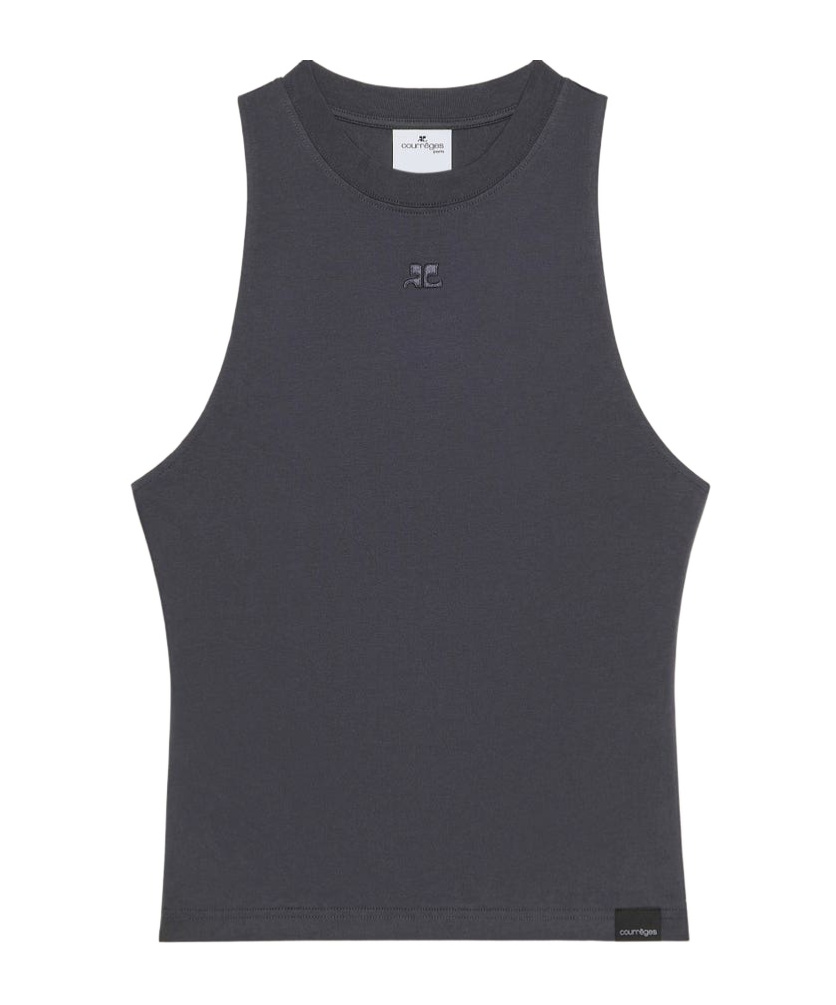 Courrèges Drop-armholes Tank Top In Black