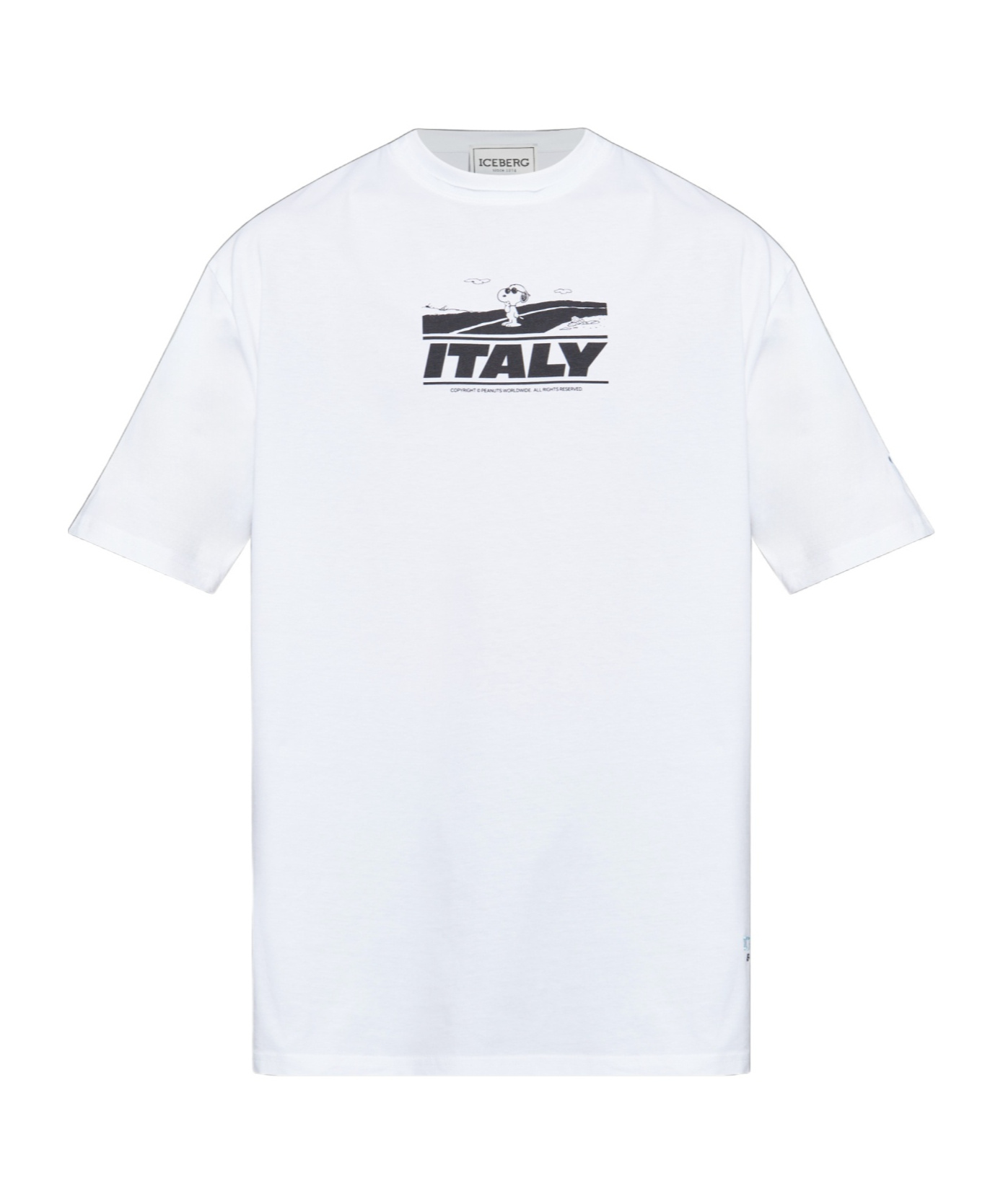 Iceberg Pattern Printed T-shirt In White