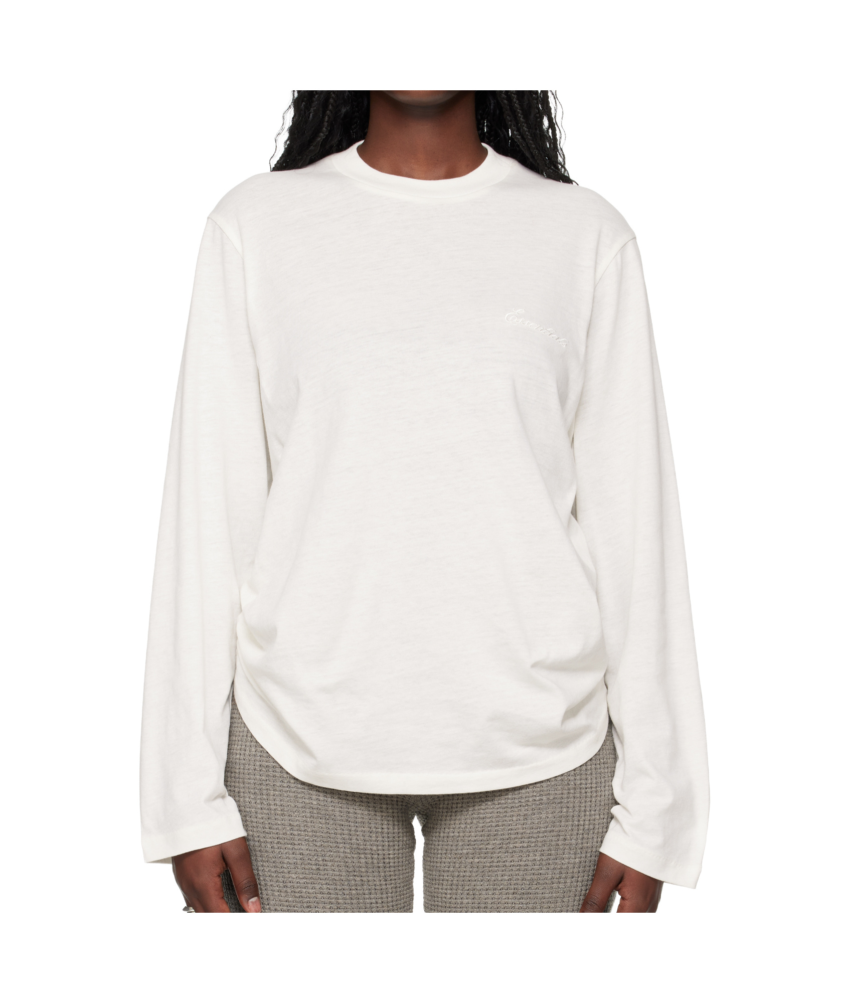 Essentials Cotton-blend Jersey T-shirt. In White