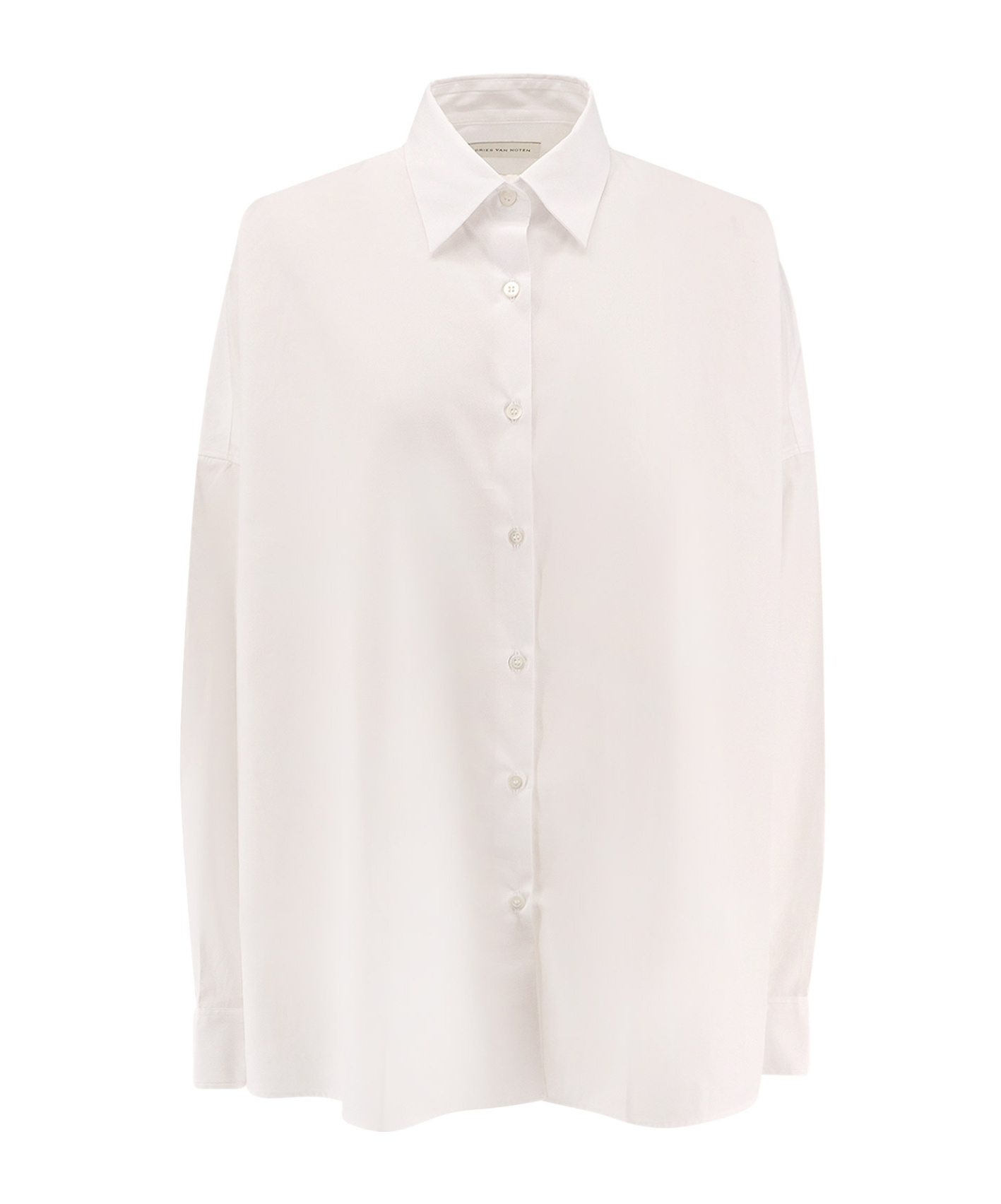 Shop Dries Van Noten Casia Button-up Long-sleeved Shirt In White