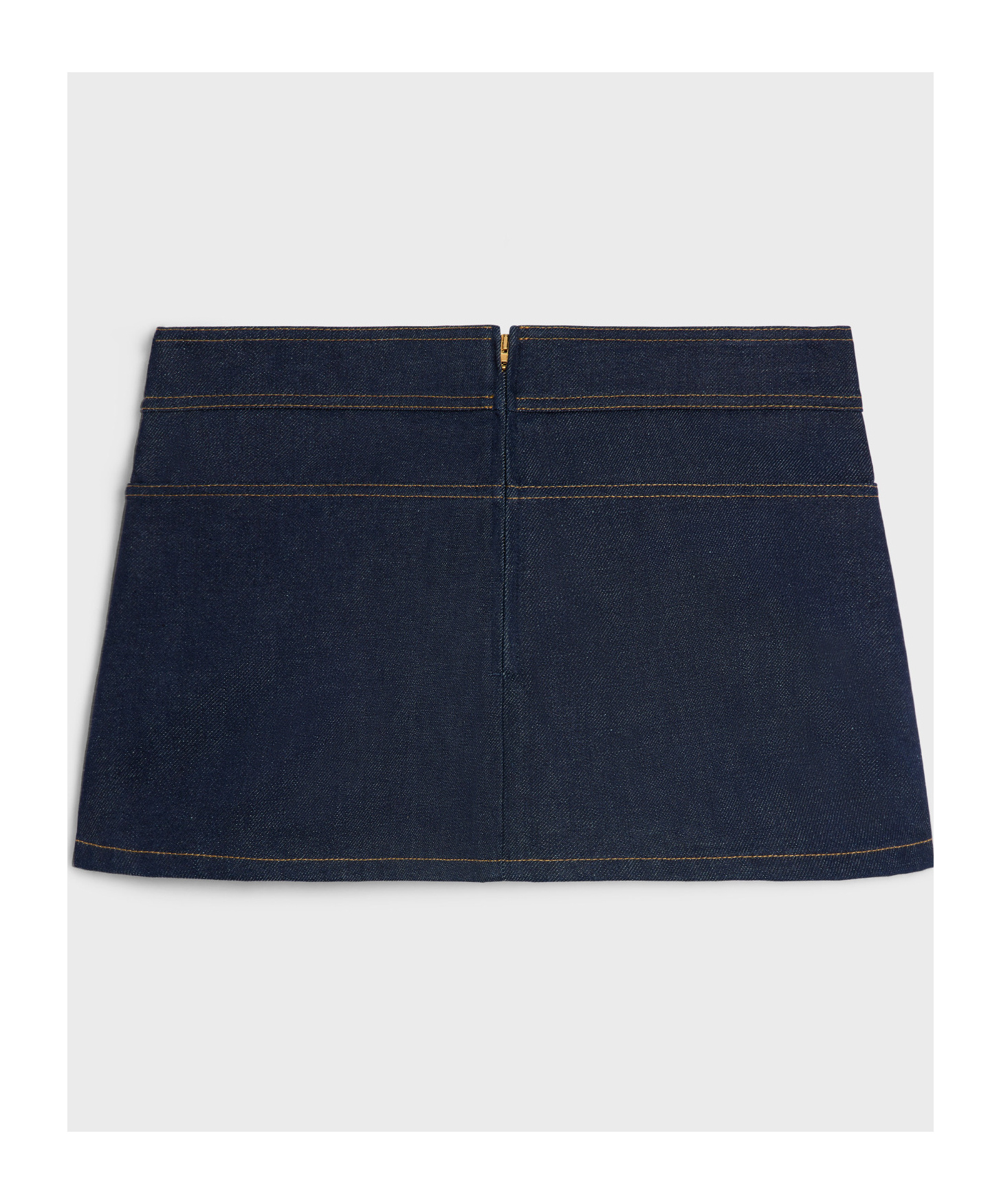 Celine Logo Denim Skirt In Black