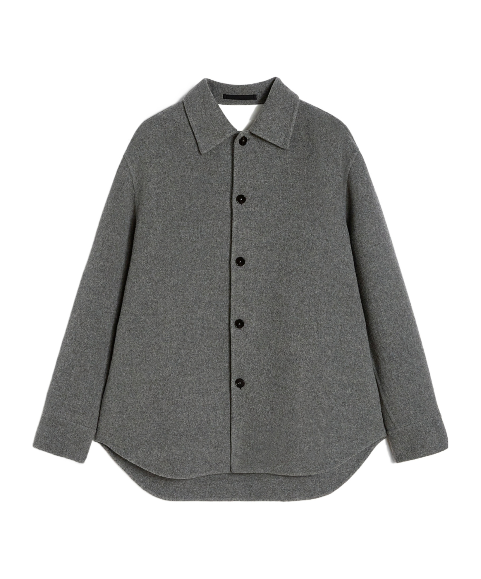 Jil Sander Wool Overshirt Casual Jackets And Parka Gray