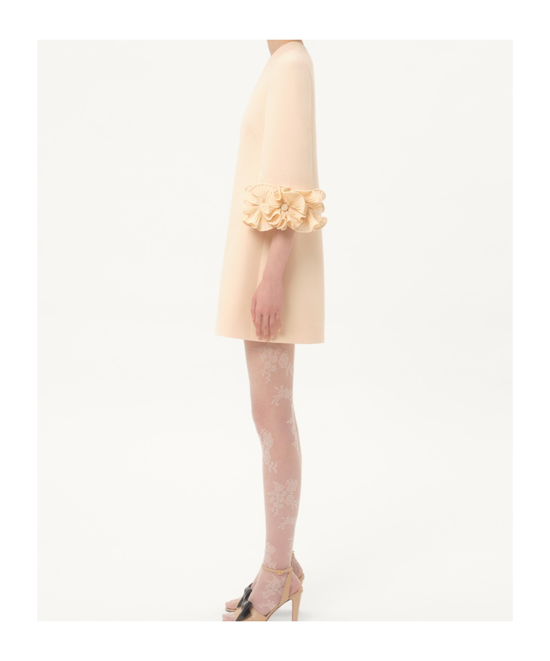 Valentino Garavani Solid Crepe Couture Minidress In Nude