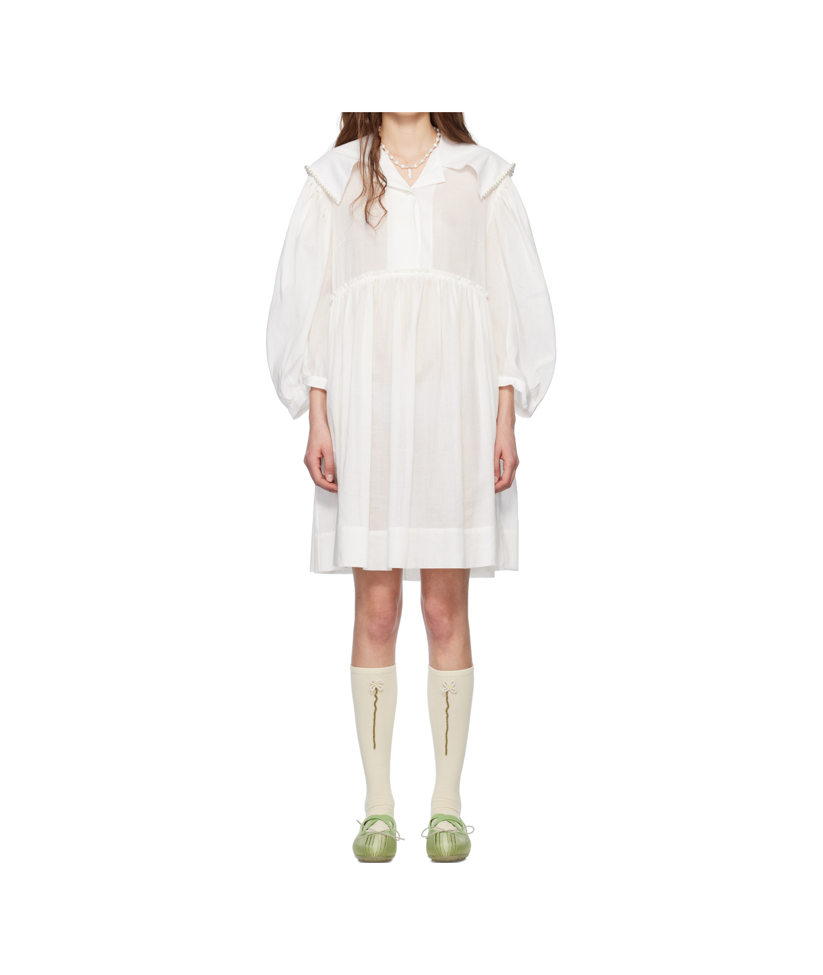 Simone Rocha Beaded Sailor Blouse Mini Dress
