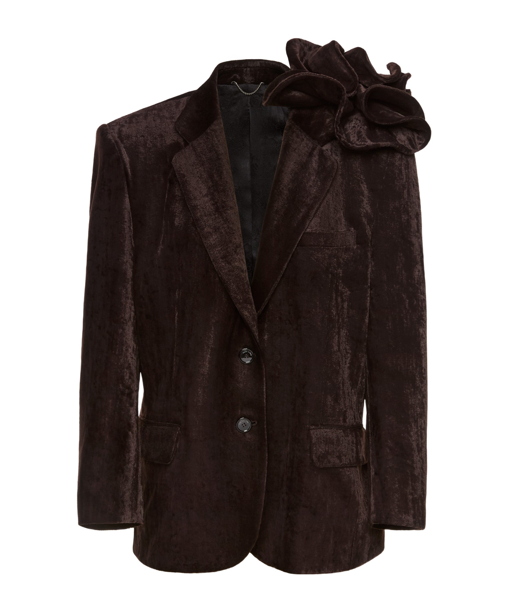 Magda Butrym Long-sleeved Suit Jacket In Brown